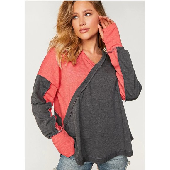 Boutique Sweaters - (⭐️⭐️LAST ONE⭐️⭐️) Reverse Stitch Color Block Sweater